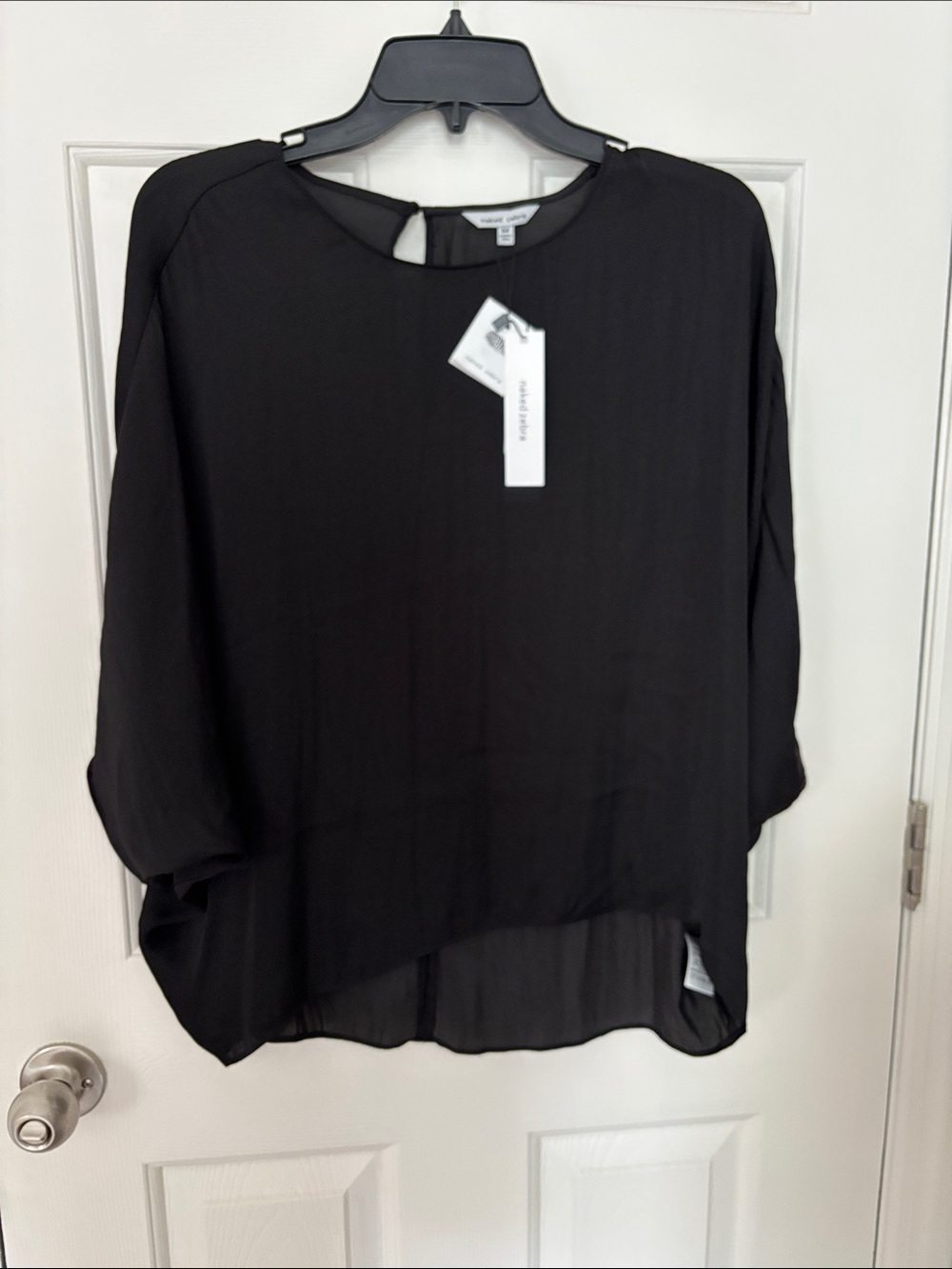 Naked Zebra Casual Black Women's Blouse